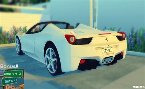 Ferrari 458 Spider and NYC Street Signs - The Sims 4 Catalog