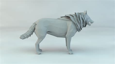 Low poly wolf Free 3D Model - .3ds .obj .dae .c4d .fbx - Free3D