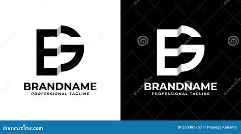 Letter EG Or GE Monogram Logo Cartoon Vector | CartoonDealer.com #263388757