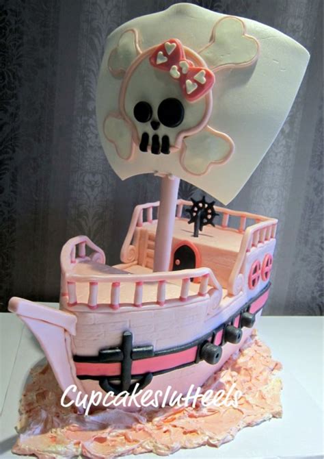 Pink Pirate Ship Cake - CakeCentral.com