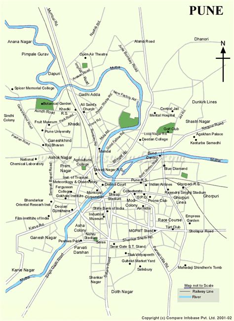 Map of Pune, Pune Tourist Maps, Pune Tourism Maps, Pune Travel Maps, Pune Maps