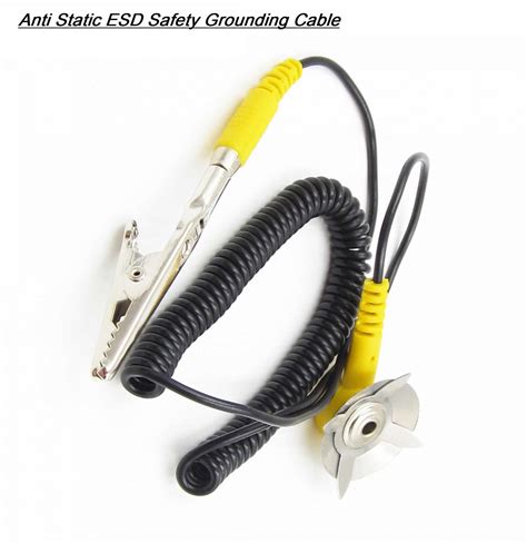 ESD Grounding Cable 1.5M ESD Anti Static Safety Clip