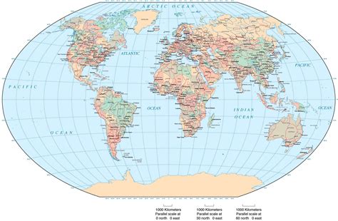 World Map - Europe / Africa Centered - Winkel Tripel Projection – Map Resources