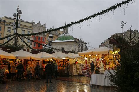 Traditional Christmas Market on the Main Square in Krakow, Poland Editorial Image - Image of ...