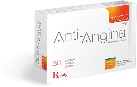 Anti-Angina 1000 - Each Anti-Angina 1000 mg e.r. film coated tablet contains: Ranolazine 1000 mg