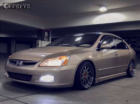 2004 Honda Accord with 18x8.5 30 ESR Sr09 and 215/35R18 Toyo Tires Extensa Hp and Coilovers ...