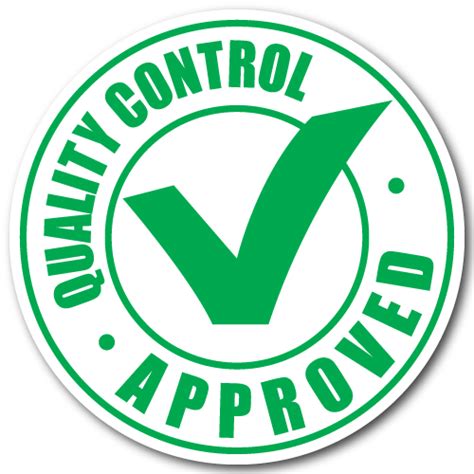 "Quality Control Approved" Stickers