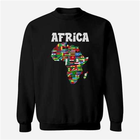 Africa Proud African Country Flags Continent Love Sweat Shirt | Seseable