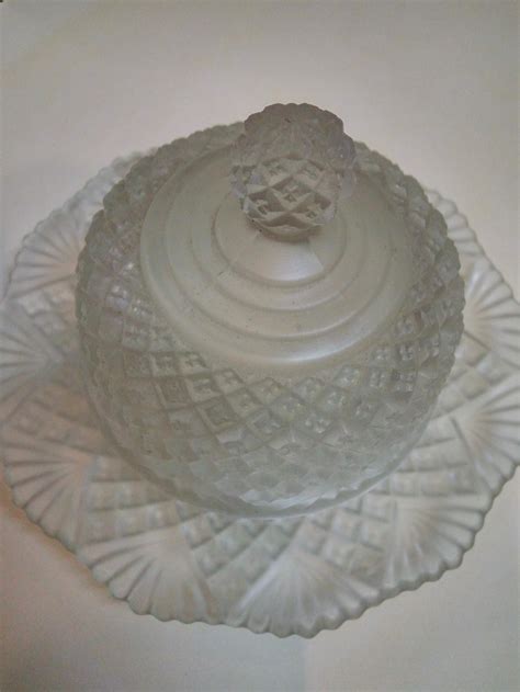 Vintage Crystal Round Butter Dish With Domed Lid 1960's - Etsy