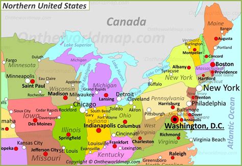 United States North Map