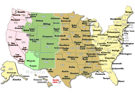 USA Time Zone Map live - Current local time with time zone - Daylight Savings US