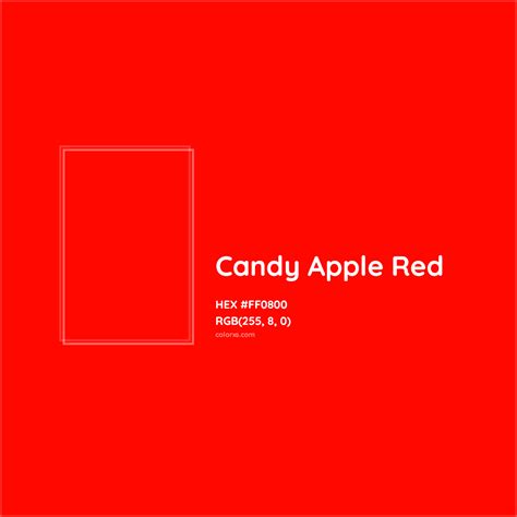 About Candy Apple Red - Color meaning, codes, similar colors and paints - colorxs.com