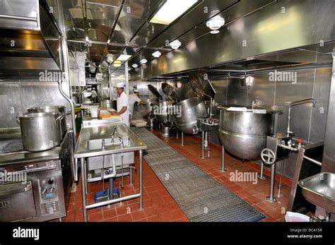 Cruise ship, kitchen Stock Photo - Alamy