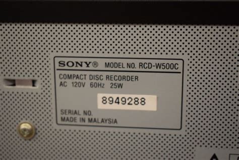 Sony CD Recorder Player - Model: RCD-W500C | Vintage Audio Exchange