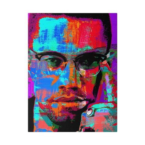 Malcolm X Canvas Wall Art - Pop Art by Stephen Chambers - Walmart.com