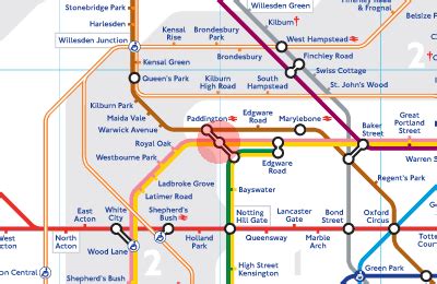 Paddington station map - London Underground Tube