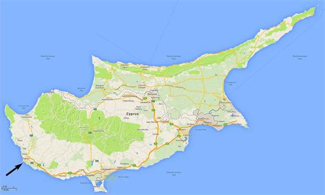 Cyprus airports map - Map of Cyprus showing airports (Southern Europe - Europe)