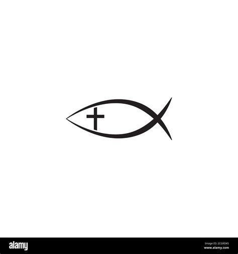 Jesus Fish, Christian Ichthys Fish symbol icon Stock Vector Image & Art - Alamy