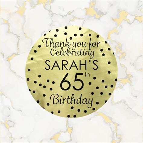 Personalized Birthday Stickers for Favor Bags Custom Thank | Etsy