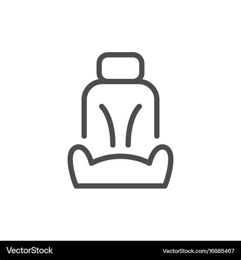 Car seat line icon Royalty Free Vector Image - VectorStock