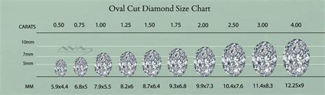 Oval Diamond Size Chart From CT to MM & Proportions Guide