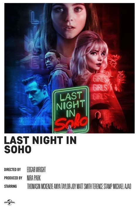 Last Night In Soho Poster in 2022 | Terence stamp, Anya taylor joy, Movie posters