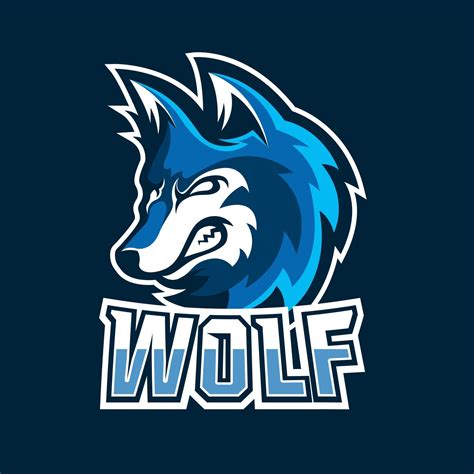 Wolf esport gaming mascot logo template 2815731 Vector Art at Vecteezy