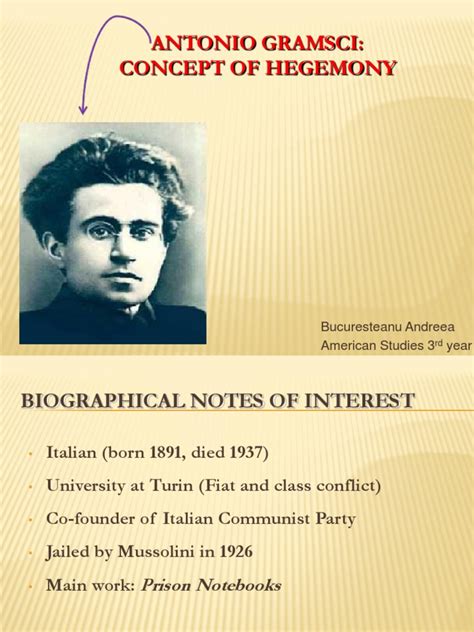 Gramsci | Antonio Gramsci | Hegemony