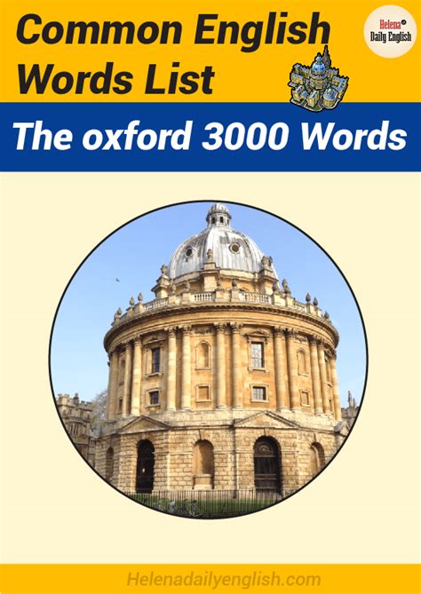 Common English Words List (Pdf): The oxford 3000 Words