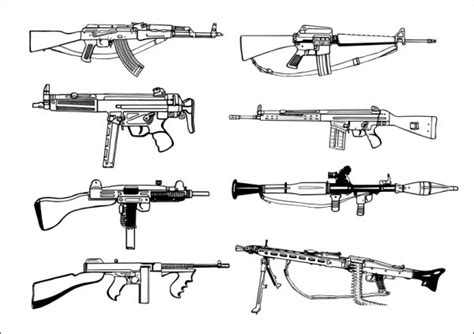 Firearms vector Free vector in Coreldraw cdr ( .cdr ) vector illustration graphic art design ...