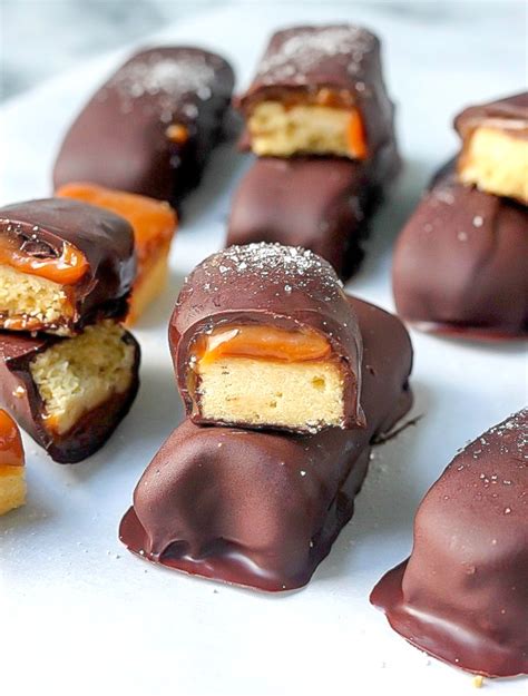 Dark Chocolate and Salted Caramel "Twix" Bars - Baker by Nature