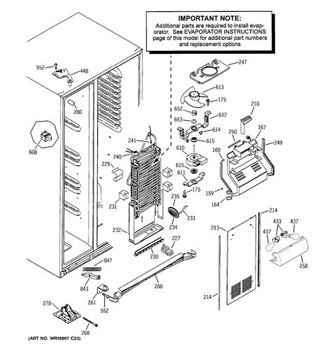 Assembly View for FREEZER SECTION | GSHS5PGXAESS