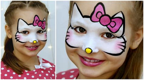 Hello Kitty Makeup for Kids Fast & Easy Face Painting Tutorial | Hello kitty makeup, Face ...