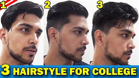 Best COLLEGE HAIRCUT For BOYS ! 1 Haircut 3 Hairstyle ! Top hairstyle for college - YouTube