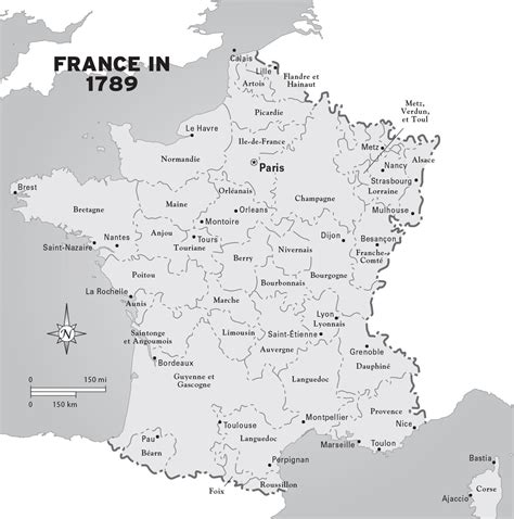 Map of France in 1789 - Map of France during french revolution (Western Europe - Europe)