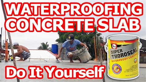 How to Waterproof Concrete Slab // WATERPROOFING Concrete Slab Using ...