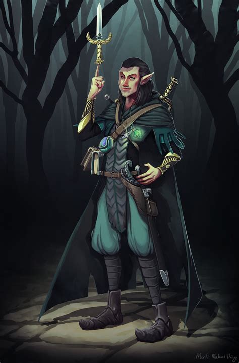 ArtStation - Elf - Arcane Trickster - Mage/Thief, Martin W King Character Sketches, Character ...