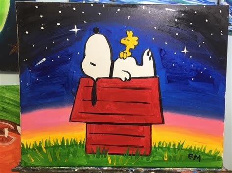 Snoopy VIDEO TUTORIAL Canvas Painting Kit