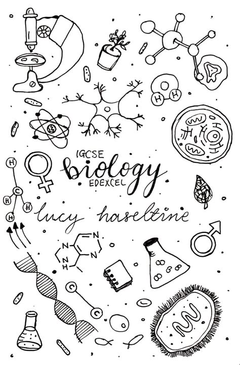 bio cover page | School book covers, Book cover page, Science doodles