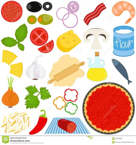 Pizza Toppings Clipart Ingredients To Make Pizza | Pizza toppings ...