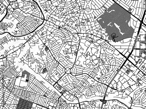 Greyscale vector city map of Mandaluyong City in the Philippines with ...