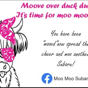 MOO MOO SUBARU Tags - Etsy