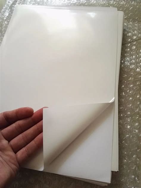 50 micron thickness Gloss finish A4 vinyl sticker label paper for LASER ...