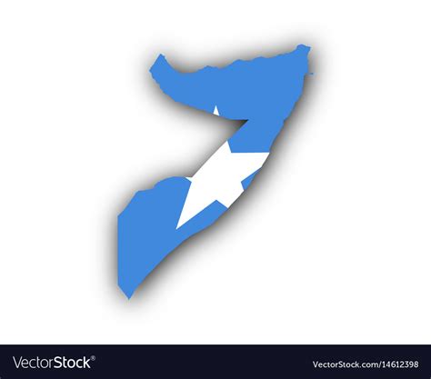 Map and flag of somalia Royalty Free Vector Image