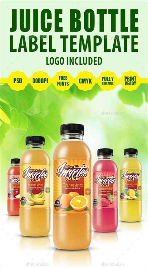 6+ Juice Bottle Label Templates - Free Printable PSD, Word, PDF Format ...