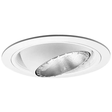 Halo 6 in. White Recessed Ceiling Light Trim with Regressed Adjustable ...