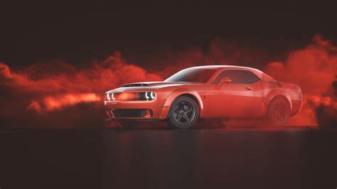 Red Dodge Challenger Demon SRT Wallpaper,HD Cars Wallpapers,4k ...