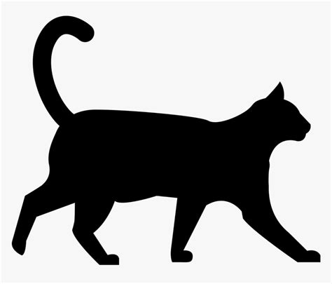 Clipart Walking Cat - Cat Walking Silhouette Transparent, HD Png ...