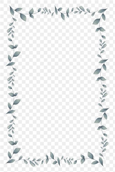 Rectangle leafy frame transparent png | Free PNG Sticker - rawpixel