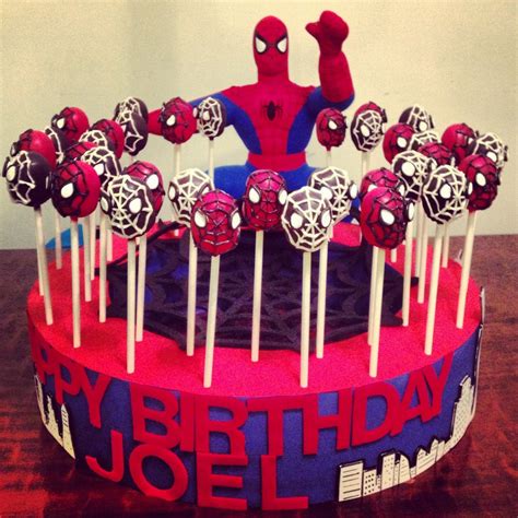 Spiderman cake pops